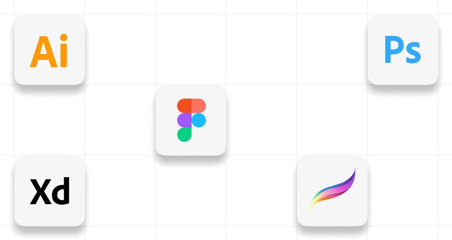 Tools: Illustrator, Photoshop, Figma, Adobe XD, Procreate